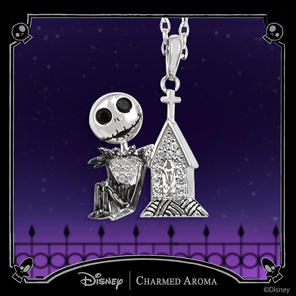 Disney Nightmare Before Christmas Jack with Tombstone Necklace, Charmed Aroma